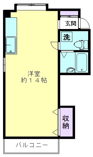 はくしあん久米川(ワンルーム/1階)の間取り写真