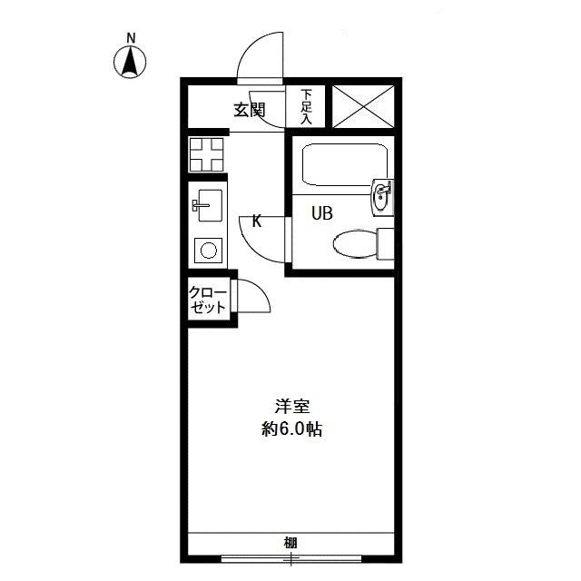 KSマンション(ワンルーム/3階)の間取り写真