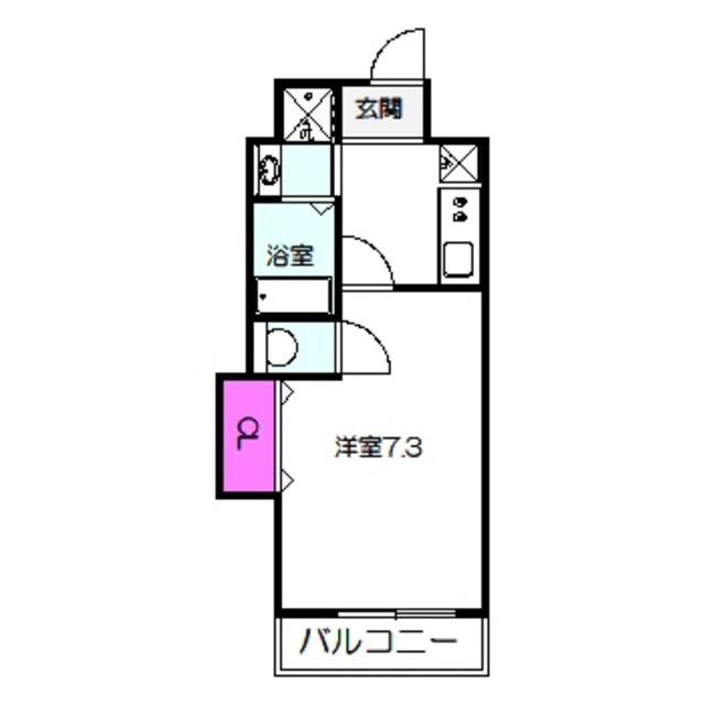 URESIDENCE京橋(1K/6階)の間取り写真