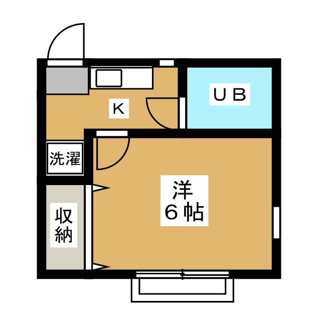 コートファイブ(1K/1階)の間取り写真
