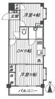 新和マンション(2DK/3階)の間取り写真