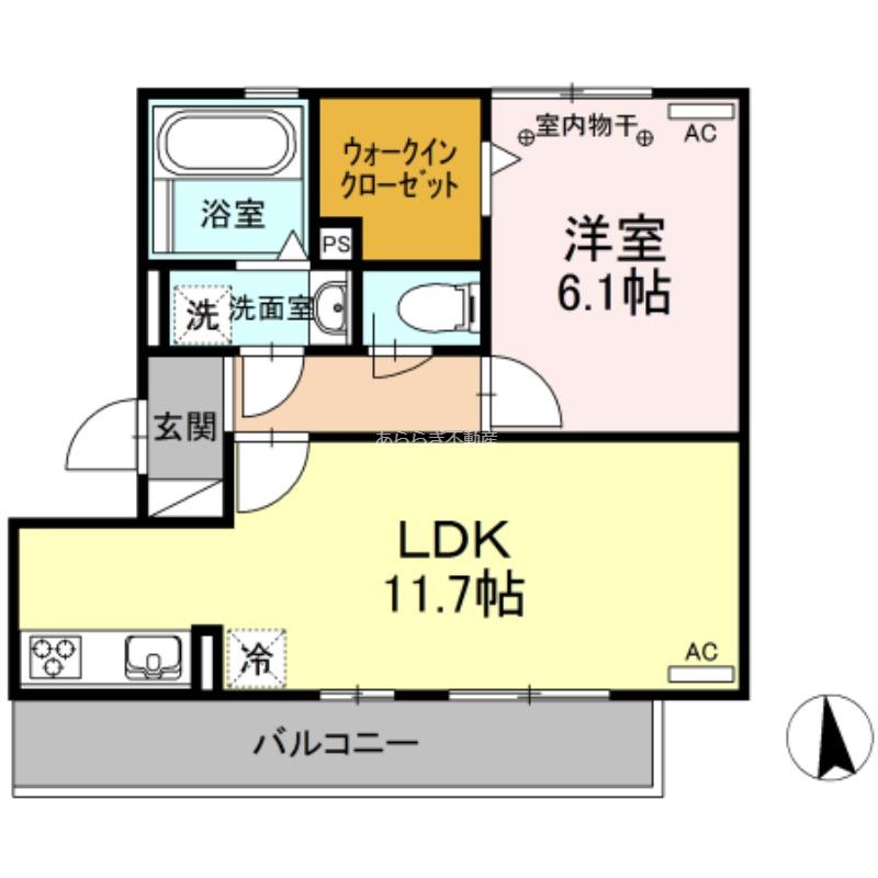 シス・パシオン(1LDK/2階)の間取り写真