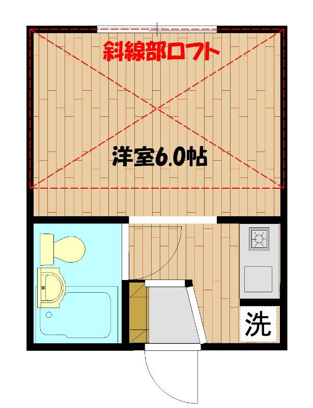 第5スカイブルーハウス保谷(ワンルーム/2階)の間取り写真