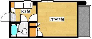 第3松岡ビル(1K/3階)の間取り写真
