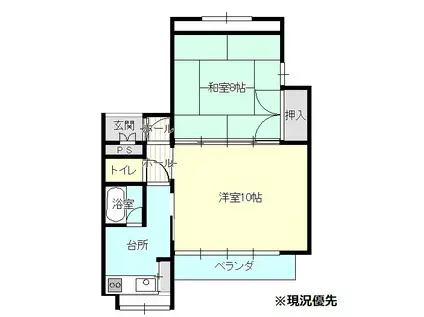 スミキビル(2K/2階)の間取り写真