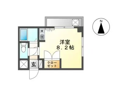 CASA MIA(ワンルーム/2階)の間取り写真