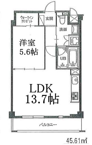 ヴェヌスタ御舟(1LDK/2階)の間取り写真