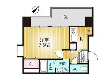 新千葉小川マンション(1K/5階)の間取り写真