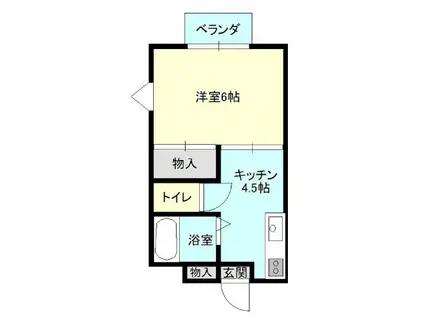 CASA茶屋町(1K/3階)の間取り写真