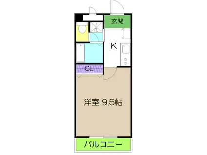 エポカ大川筋(1K/5階)の間取り写真