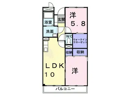 グレイスフルT・K(2LDK/4階)の間取り写真