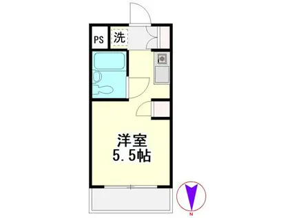 TOP・下赤塚第2(ワンルーム/2階)の間取り写真