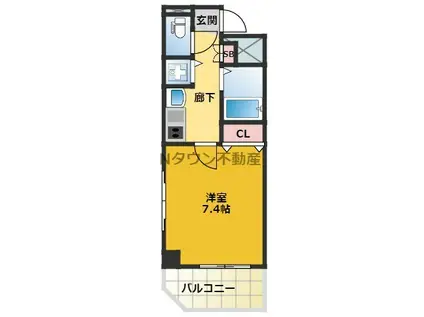 プレサンス桜通葵(1K/7階)の間取り写真