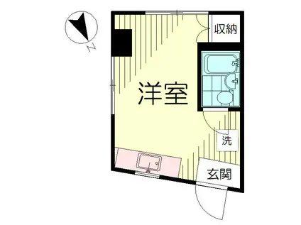 尾山台ビルC(ワンルーム/2階)の間取り写真