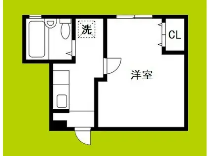 天川ビル(1K/4階)の間取り写真
