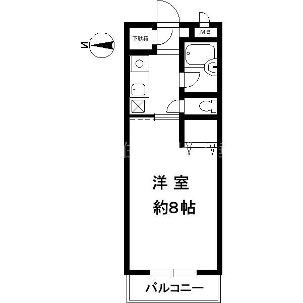 メゾンカンタチオ(ワンルーム/2階)の間取り写真