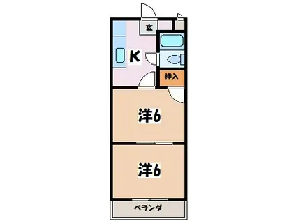 V・S・H橘(2K/2階)の間取り写真