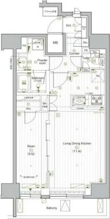 PREMIUM CUBE G 後楽園 15階階 間取り