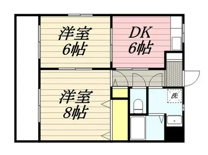 リアライズ掛川II(2DK/4階)の間取り写真