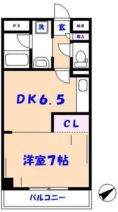 サンパレス市川 1階階 間取り