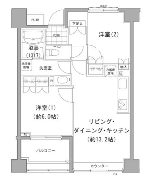 エーデル練馬 8階階 間取り