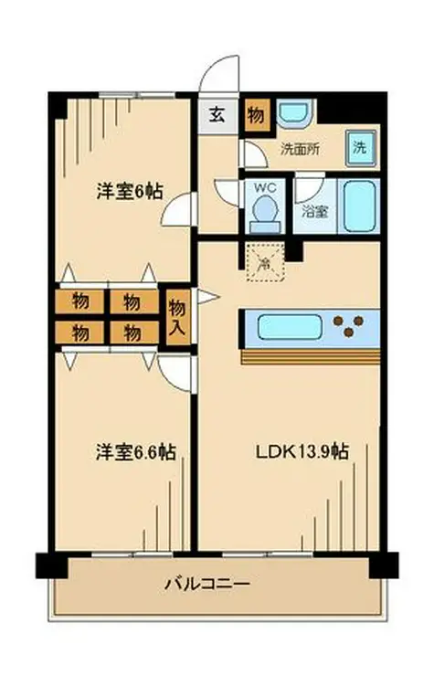 メルヴェーユ調布 2階階 間取り