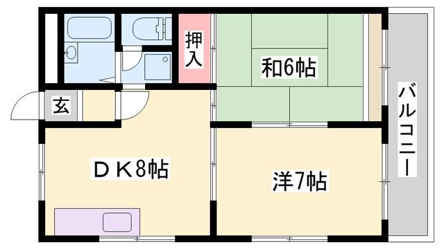 グランボア(2DK/3階)の間取り写真