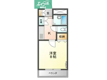 プレッソ・リーヴァI(1K/1階)の間取り写真