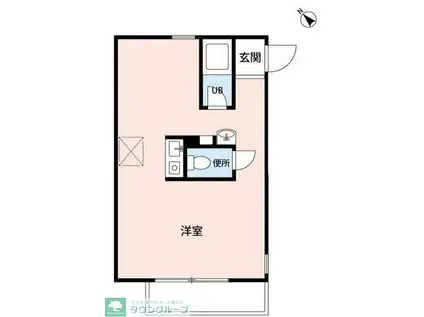 リサージュ(ワンルーム/1階)の間取り写真