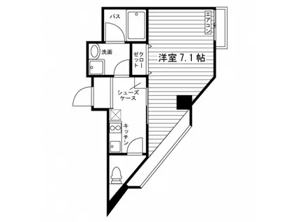 パルティール(1K/3階)の間取り写真