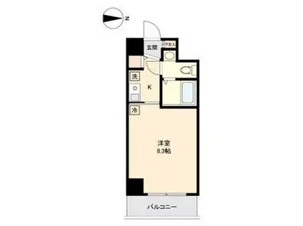 アーバンフラッツ新栄(ワンルーム/14階)の間取り写真