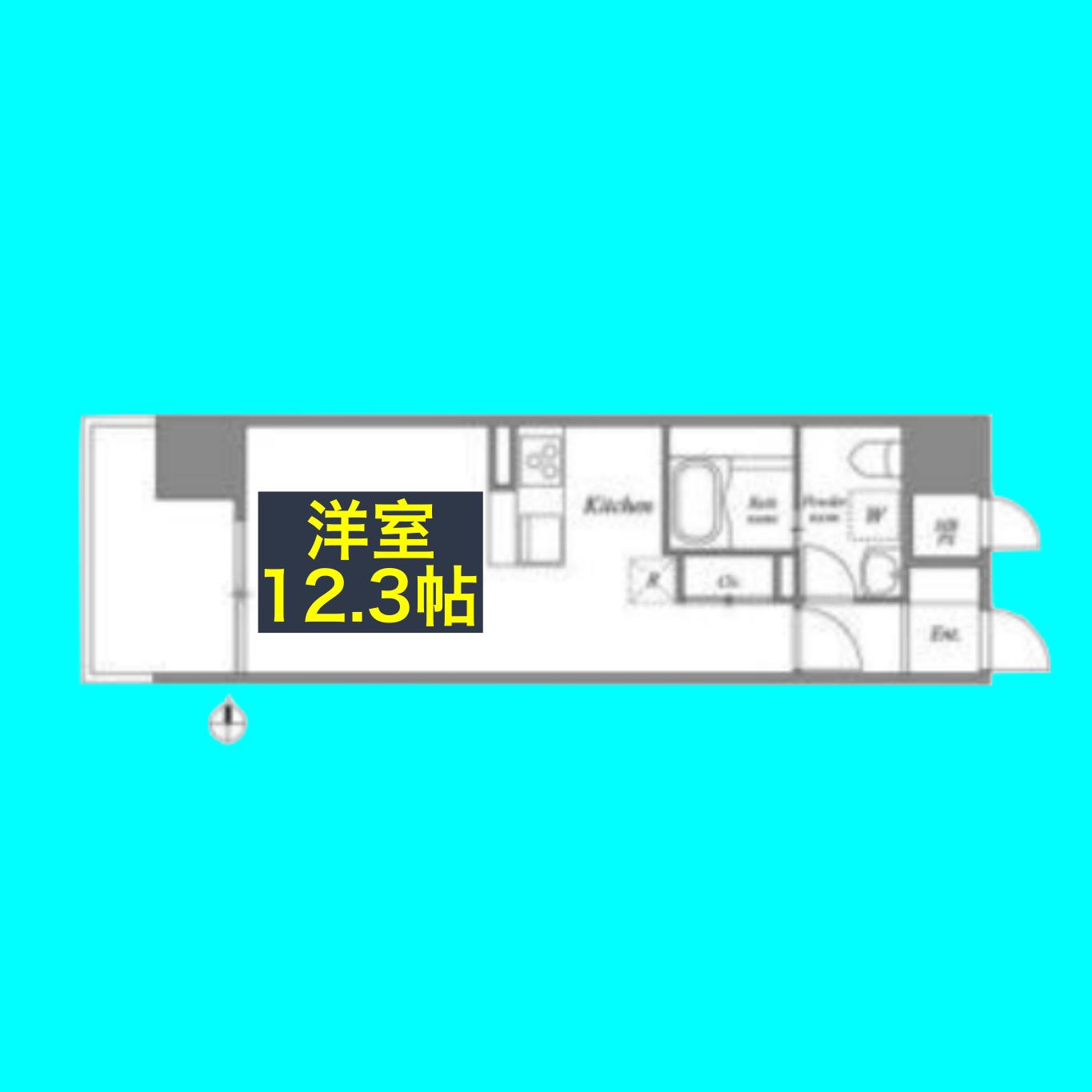 GRAMERCY SHIRAKAWA KOEN(ワンルーム/8階)の間取り写真