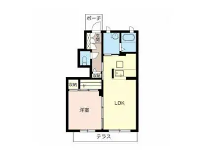 シャーメゾン18(1LDK/1階)の間取り写真