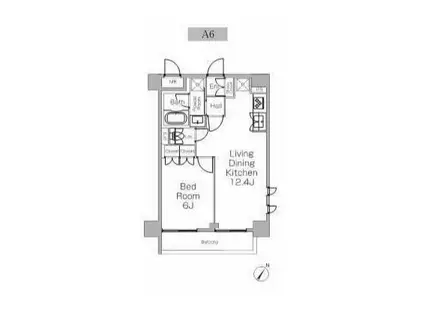 プラウドフラット三軒茶屋II(1LDK/3階)の間取り写真