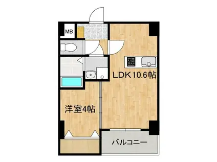 SAKURA TERRACE(1LDK/6階)の間取り写真