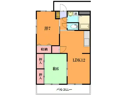 デライトサイレントロード(2LDK/1階)の間取り写真