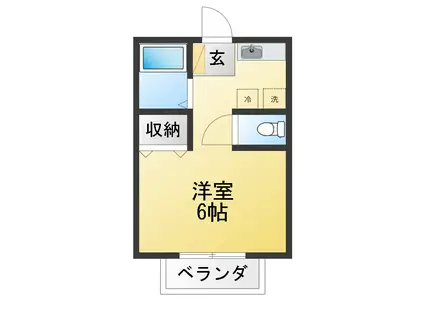 サニーサイド六浦(ワンルーム/1階)の間取り写真