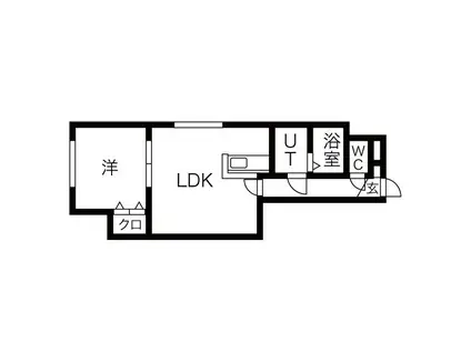 サンテラス稲積公園V(1LDK/2階)の間取り写真