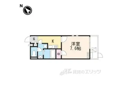 クレイノM TAMAKICHO(1K/2階)の間取り写真