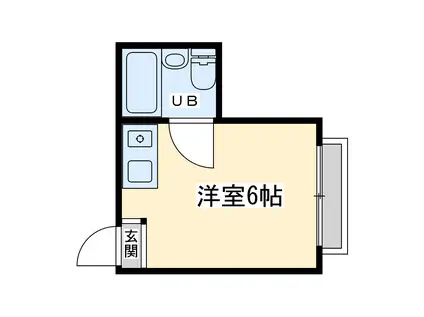 新大阪サンマンション1号館(ワンルーム/4階)の間取り写真