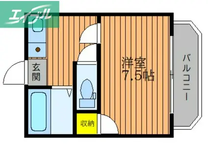 ギャラリーコート(1K/2階)の間取り写真