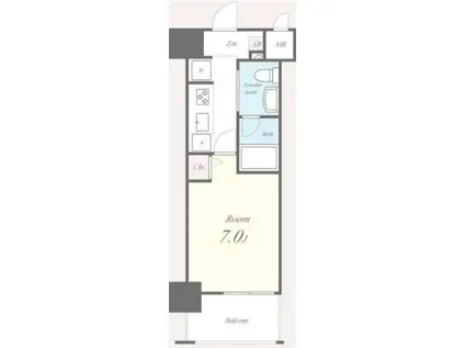 ROOTS GYOTOKU(1K/9階)の間取り写真