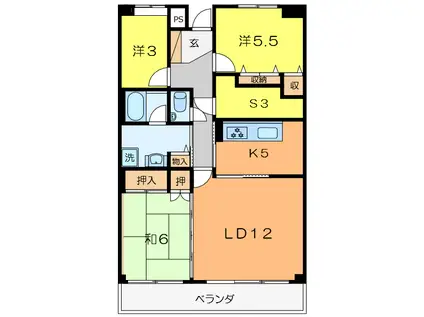 フルセイル権太坂(3SLDK/2階)の間取り写真