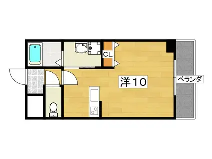 セレコート寝屋川本町(ワンルーム/4階)の間取り写真