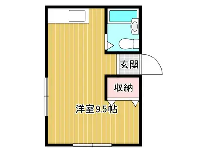 メゾンエスポワール(ワンルーム/1階)の間取り写真