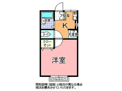 シティハイムセレソン(1K/2階)の間取り写真