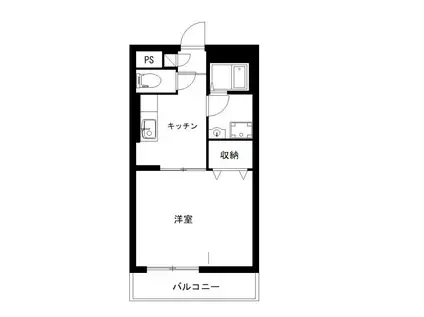 メゾンフォレスト(1K/4階)の間取り写真