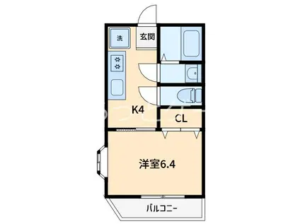 メゾンボヌール(1K/3階)の間取り写真