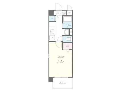 クローヴェーサウスタカハマ(1K/3階)の間取り写真