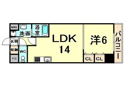 アルカンシェル(1LDK/4階)の間取り写真